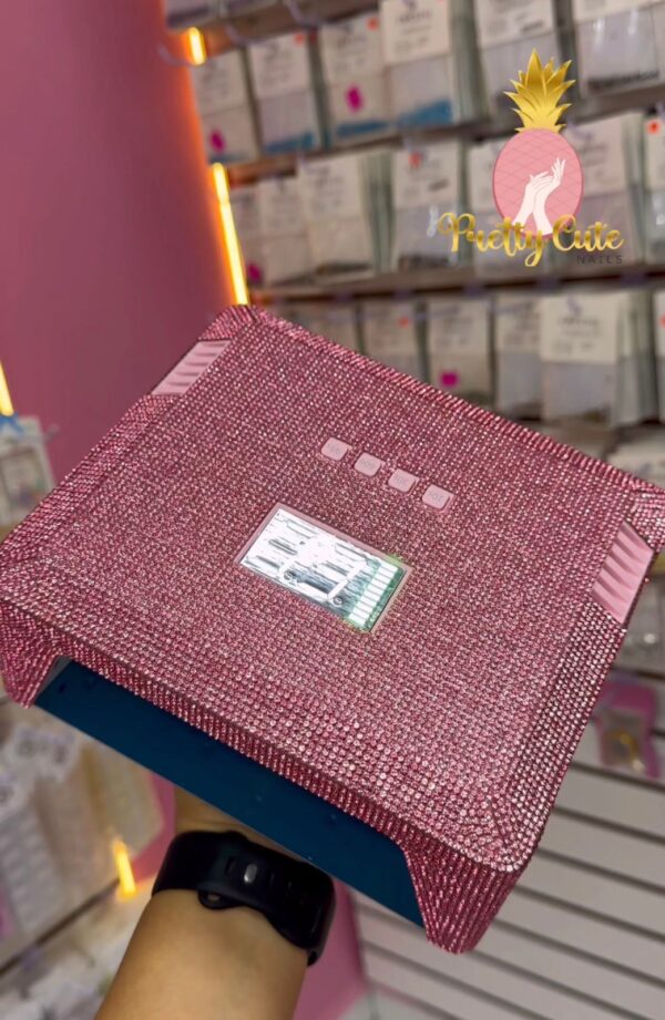 LAMPARA DE BRILLOS ROSA